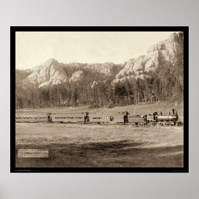 Horseshoe Curve bei Custer City SD 1891 Poster (Vorne)