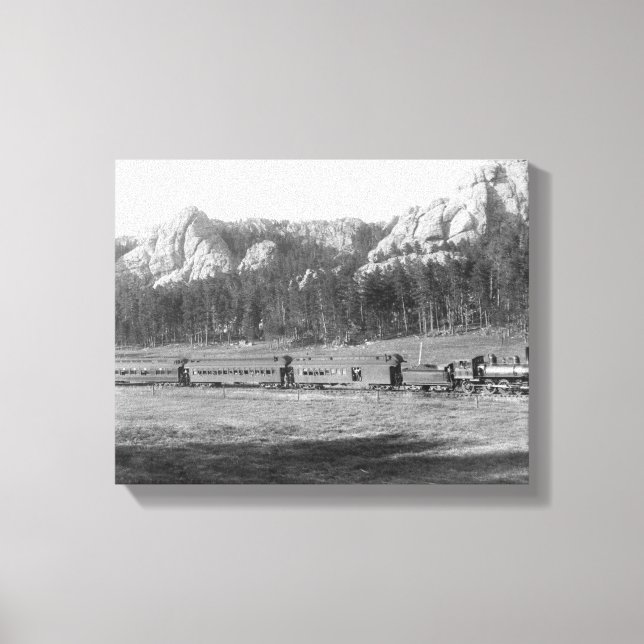 Horseshoe Curve über Burlington und Missouri Leinwanddruck (Vorderseite)