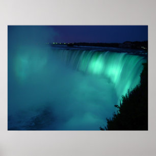 Horseshoe Falls at Niagara Falls Aqua Glow Poster