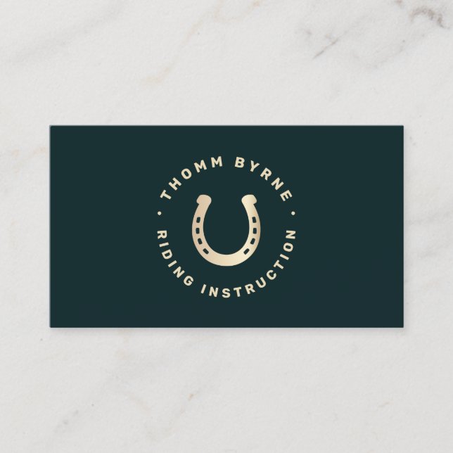 Horseshoe Horse Business Card Visitenkarte (Vorderseite)