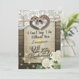 Horseshoe Hydrangea Wood werden Sie meine Bridesma Einladung