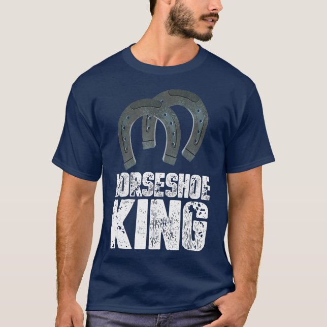 Horseshoe King Pitching Game Tournament T-Shirt (Vorderseite)
