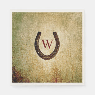 Horseshoe Mit Monogramm Mittag Napkin Serviette