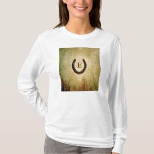 Horseshoe Mit Monogramm Personalisiert T-Shirt