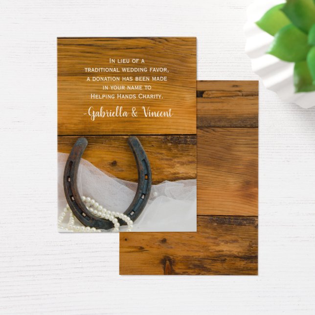 Horseshoe Pearl Country Wedding Wohltätigkeit Fevo (Schreibtisch)