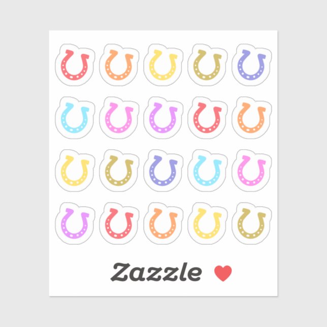 Horseshoe Pferd Reitausstellung Vet Termin Aufkleber (Blatt)