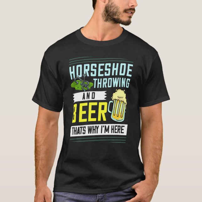 Horseshoe Pitching Throwing Shoes T-Shirt (Vorderseite)
