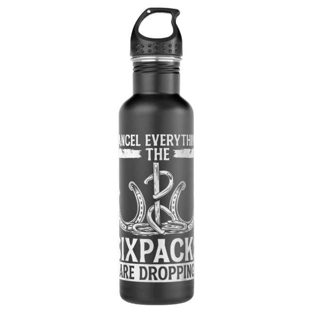 Horseshoe Pitching Turnier Abbrechen Sixpack Tosse Edelstahlflasche (Vorderseite)