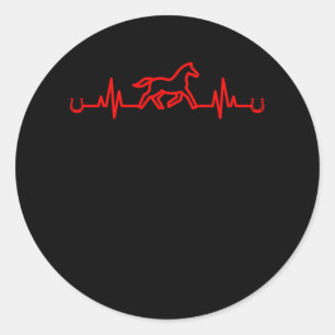 Horseshoe Stable Reittier Geschenk Runder Aufkleber