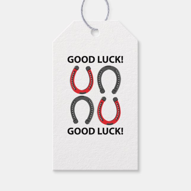 Horseshoe Viel Glück Horseshoe Geschenkanhänger (Vorderseite)