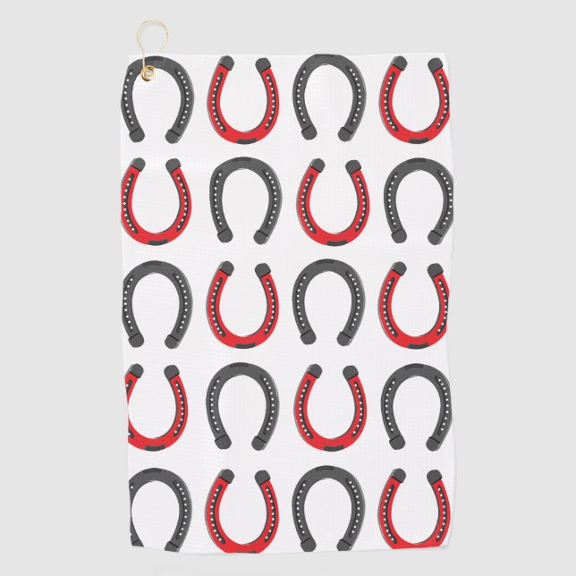 Horseshoe Viel Glück Horseshoe Golfhandtuch (Vorderseite)