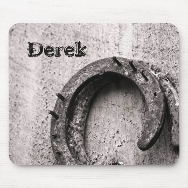 Horseshoe Vintag Sepia Mousepad (Vorne)