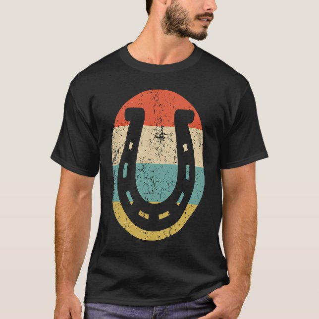 Horseshoe Vintage Style Lucky T-Shirt (Vorderseite)