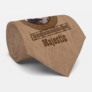 Horseshoe Wood Look Foto Krawatte