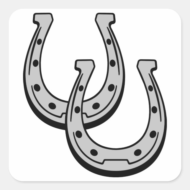 HORSESHOES QUADRATISCHER AUFKLEBER (Vorderseite)