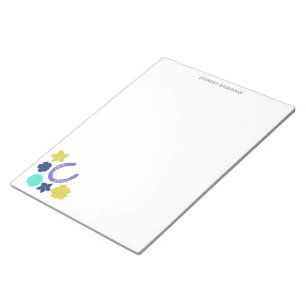 Horseshos florales Horseback-Reiten Notizblock