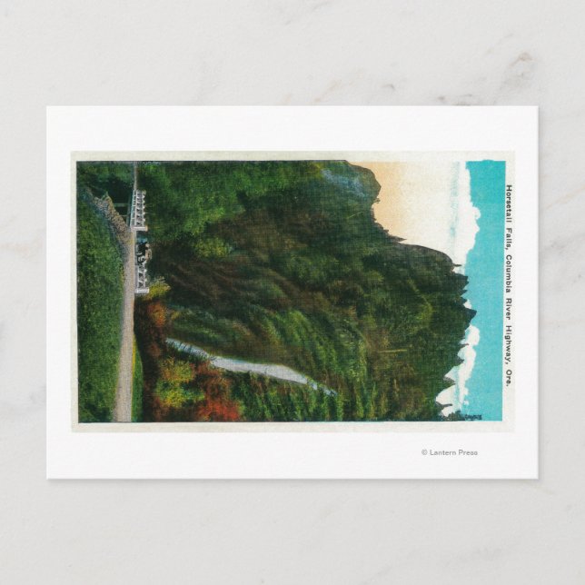 Horsetail Falls in Columbia River Gorge Postkarte (Vorderseite)