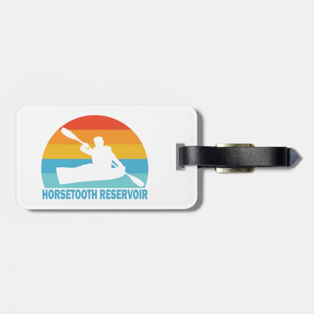 Horsetooth Reservoir Colorado Kayak Gepäckanhänger (Rückseite horizontal)