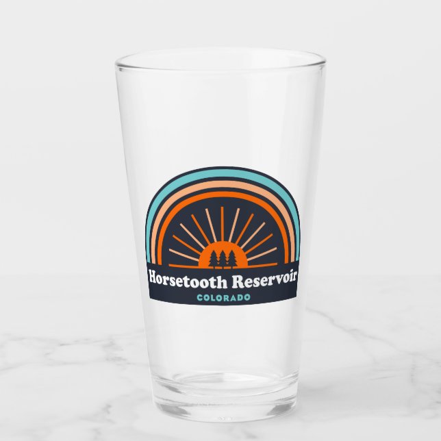 Horsetooth Reservoir Colorado Rainbow Glas (Vorderseite)