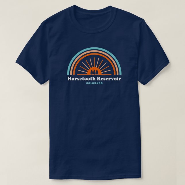 Horsetooth Reservoir Colorado Rainbow T-Shirt (Design vorne)