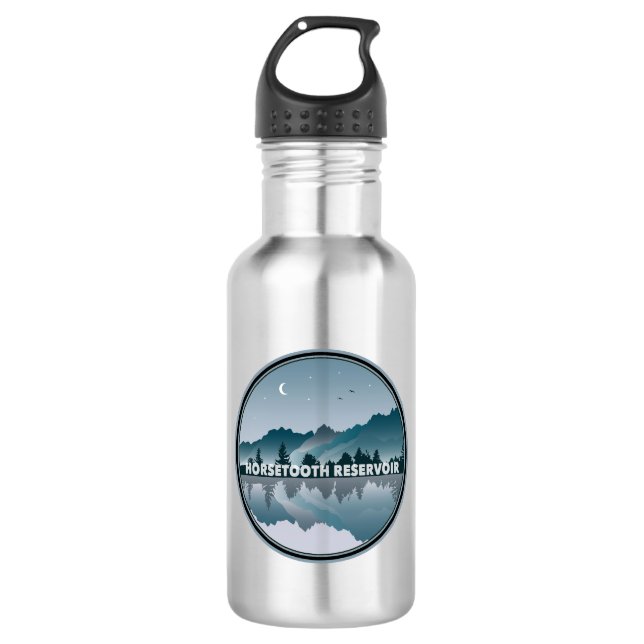 Horsetooth Reservoir Colorado Reflection Edelstahlflasche (Vorderseite)