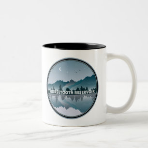 Horsetooth Reservoir Colorado Reflection Zweifarbige Tasse