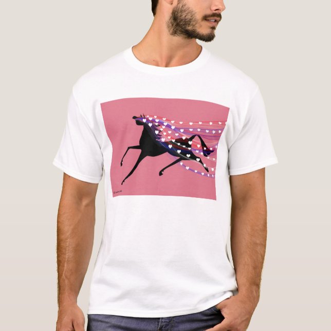 HorseWithValentine Schleier T-Shirt (Vorderseite)