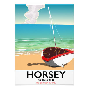 Horsey Norfolk Beach Reiseplakat Fotodruck