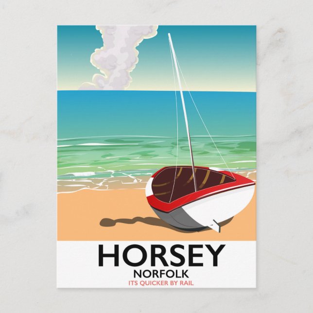 Horsey Norfolk Beach Reiseplakat Postkarte (Vorderseite)