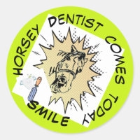Horsey Zahnarzt kommt heute Sticker