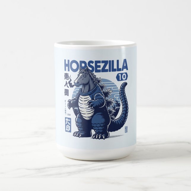 Horsezilla Shirt | Giant Monster Horse Art | Epic  Kaffeetasse (Mittel)