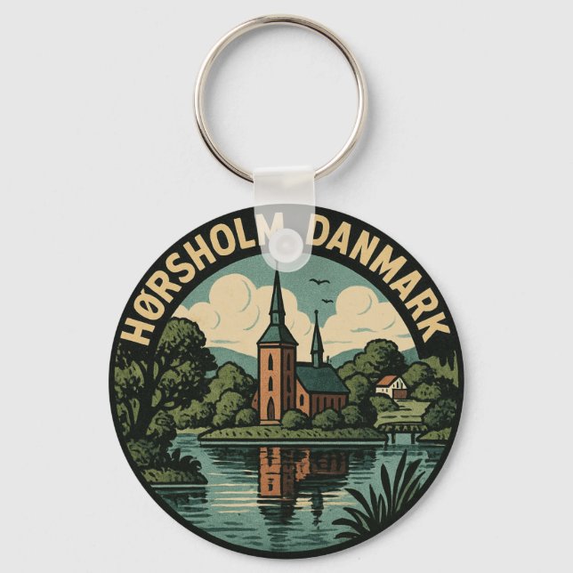 Hørsholm Dänemark Kirche Schlüsselanhänger (Vorderseite)