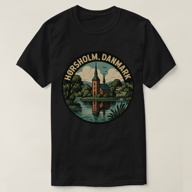Hørsholm Dänemark Kirche T-Shirt (Design vorne)