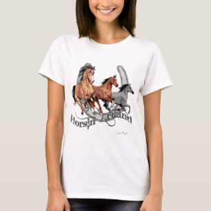 Horsin-Rund-Pferd-Lover-Getriebe T-Shirt