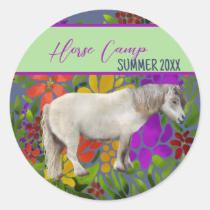 Horsing Camp individuelle Jahresaufkleber Runder Aufkleber