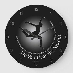 Hörst du die Musik? Große Wanduhr