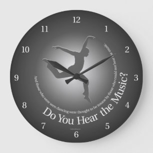 Hörst du die Musik? Große Wanduhr