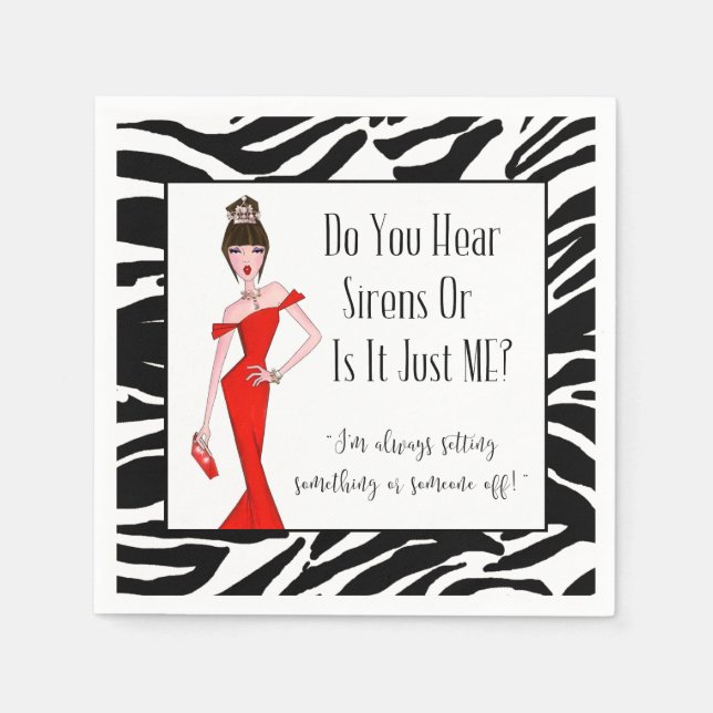 Hörst du Sirenen oder nur ich? Serviette (Vorderseite)