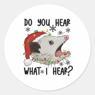 Hörst du, was ich höre Weihnachten Xmas  Runder Aufkleber
