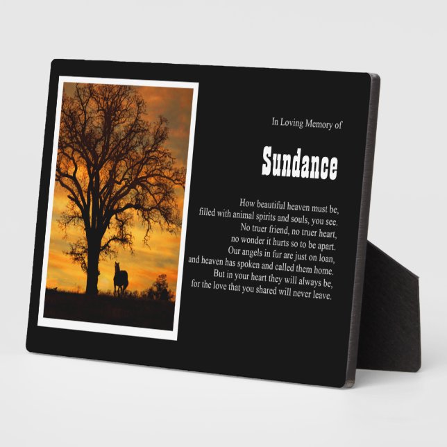 Horst Memorial Spirituelles Gedicht Himmel Individ Fotoplatte (Seite)