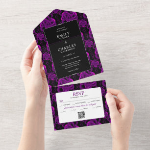 Hört alles in einer Hochzeitsfeier All In One Einladung