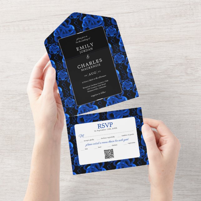 Hört alles in einer Hochzeitsfeier All In One Einladung (Abreißen)