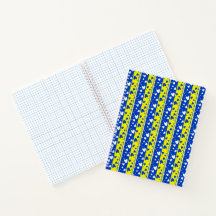 Hört auf blauem und gelbem Hintergrund