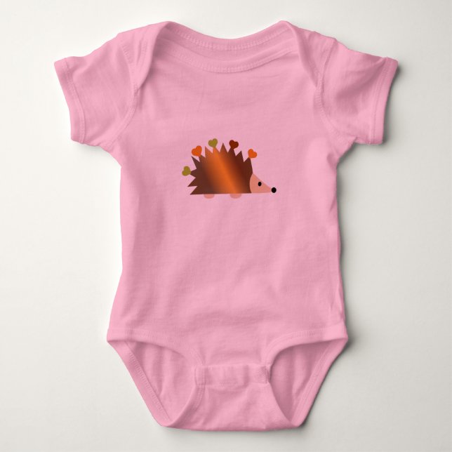 Hört auf einem Igel Baby Strampler (Vorderseite)
