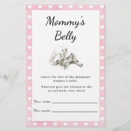 Hört auf Pink Baby Shower Mommy's Game Flyer