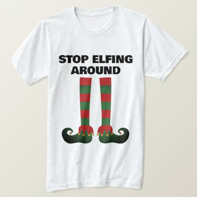 Hört auf, sich um lustiges Weihnachts-Shirt für ih T-Shirt (Design vorne)