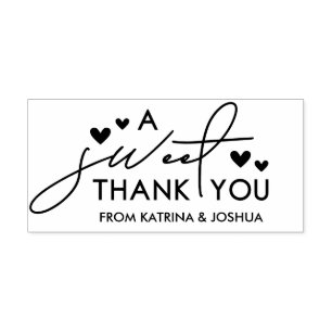 Hört eine süße Gastgeschenk Hochzeit, danke Gummistempel