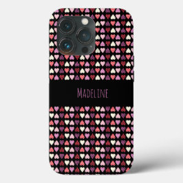Hört einfaches, handgezeichnetes Valentintagsmuste Case-Mate iPhone Hülle