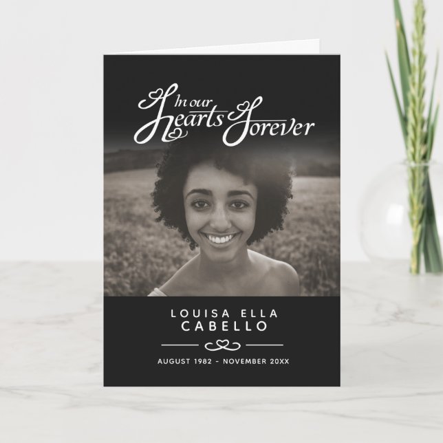 Hört ewig Beerdigungsservice Programm schwarz (Vorderseite)