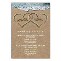 Hört in den Sand Beach Hochzeitskarten